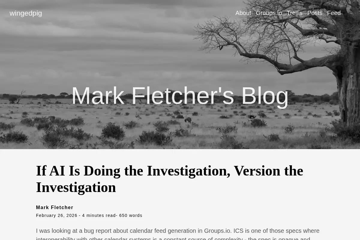 Mark Fletcher's Blog