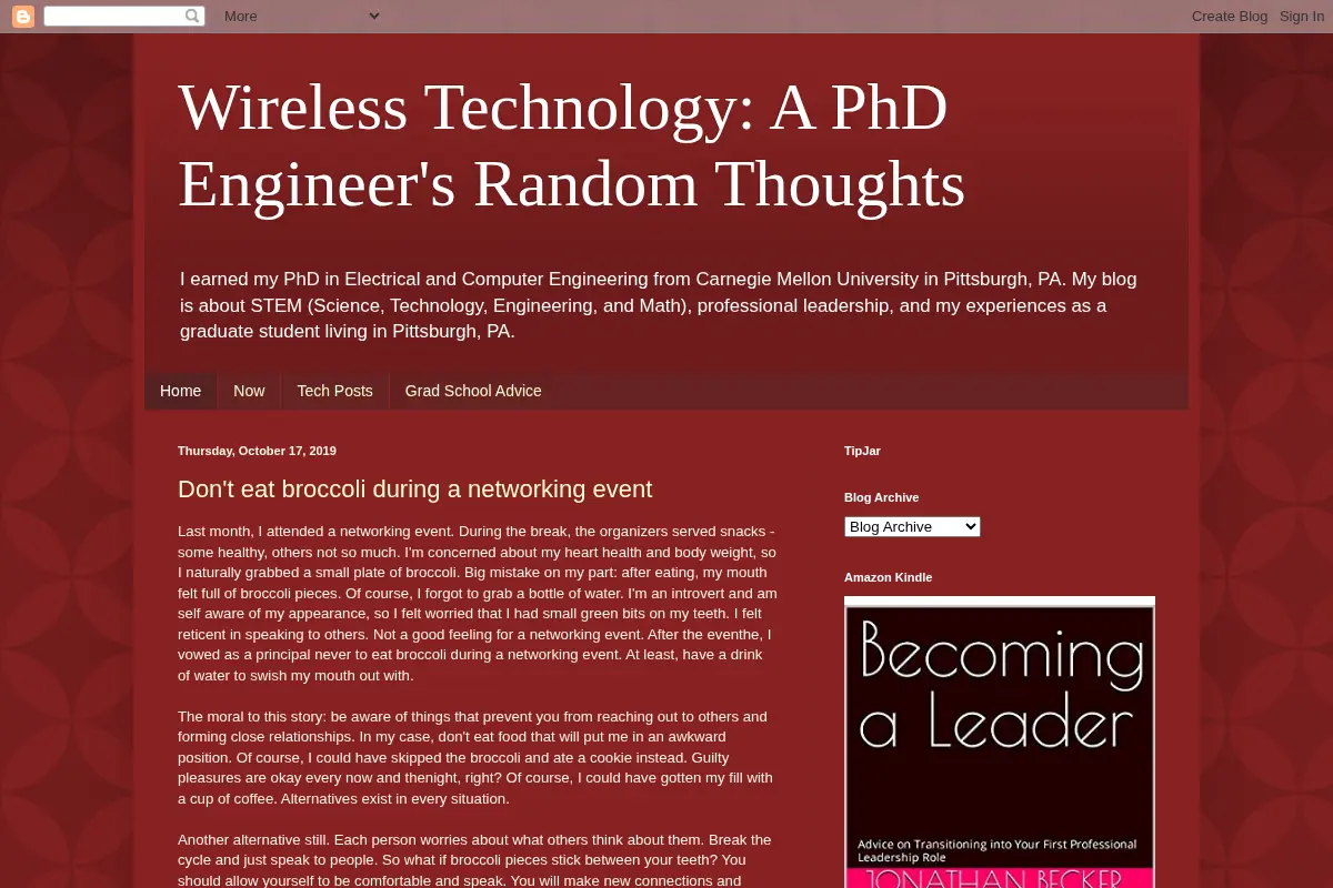 Wireless Technology: A PhD Engineer's Random Thoughts