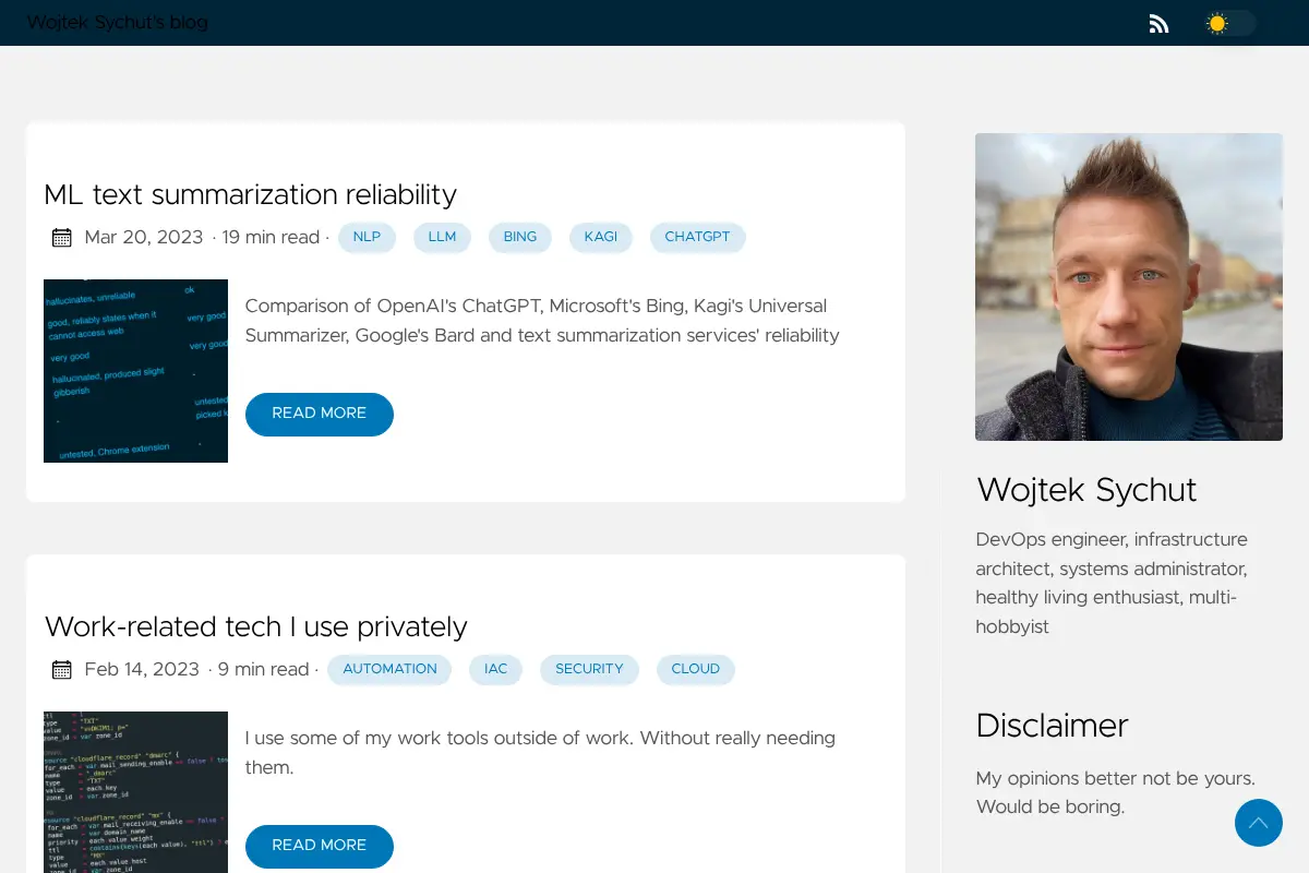 Wojtek Sychut's blog