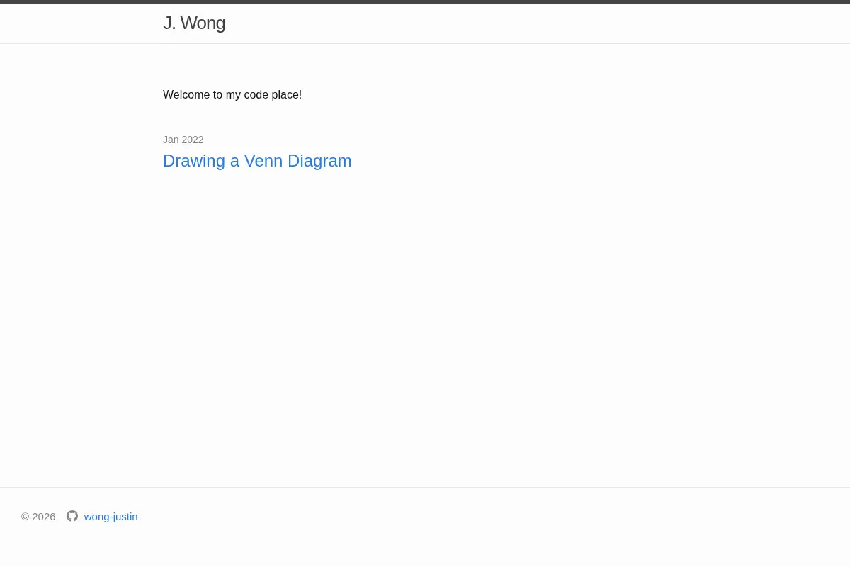 J. Wong | Coding posts and projects.