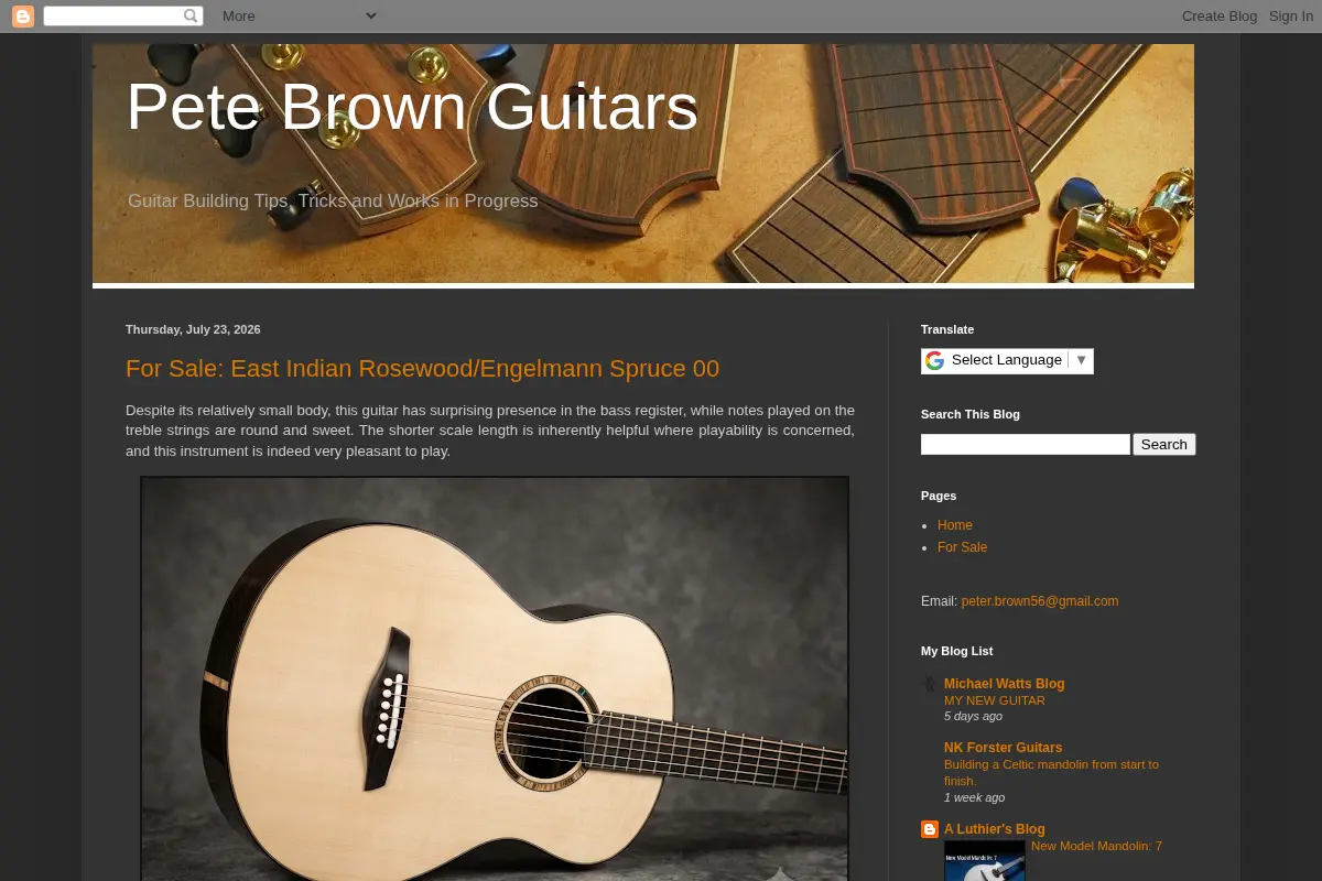Pete Brown Guitars