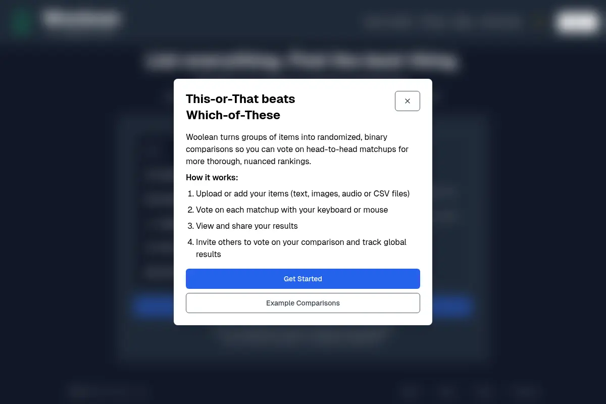 Woolean • The app to compare things
