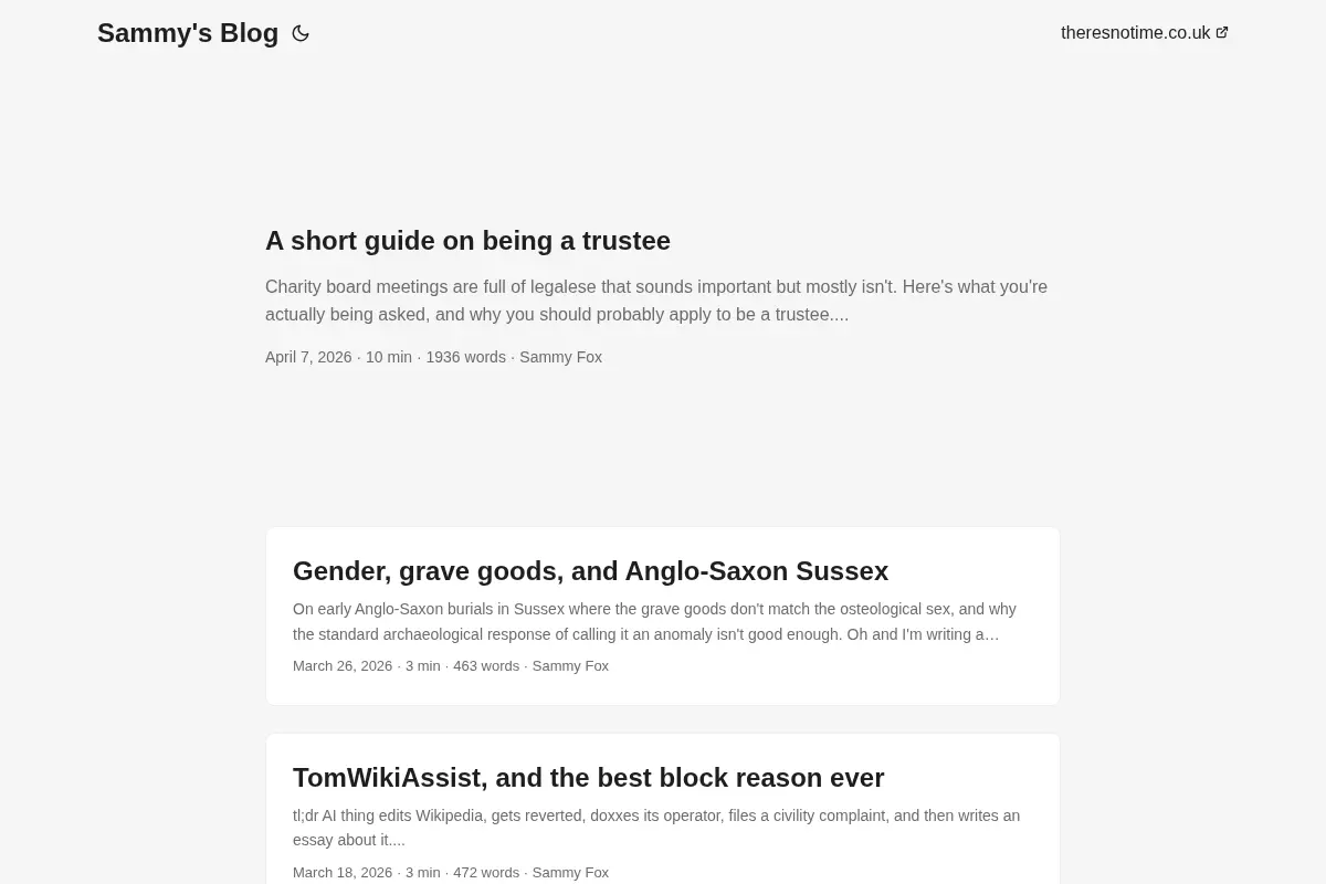 Sammy's Blog