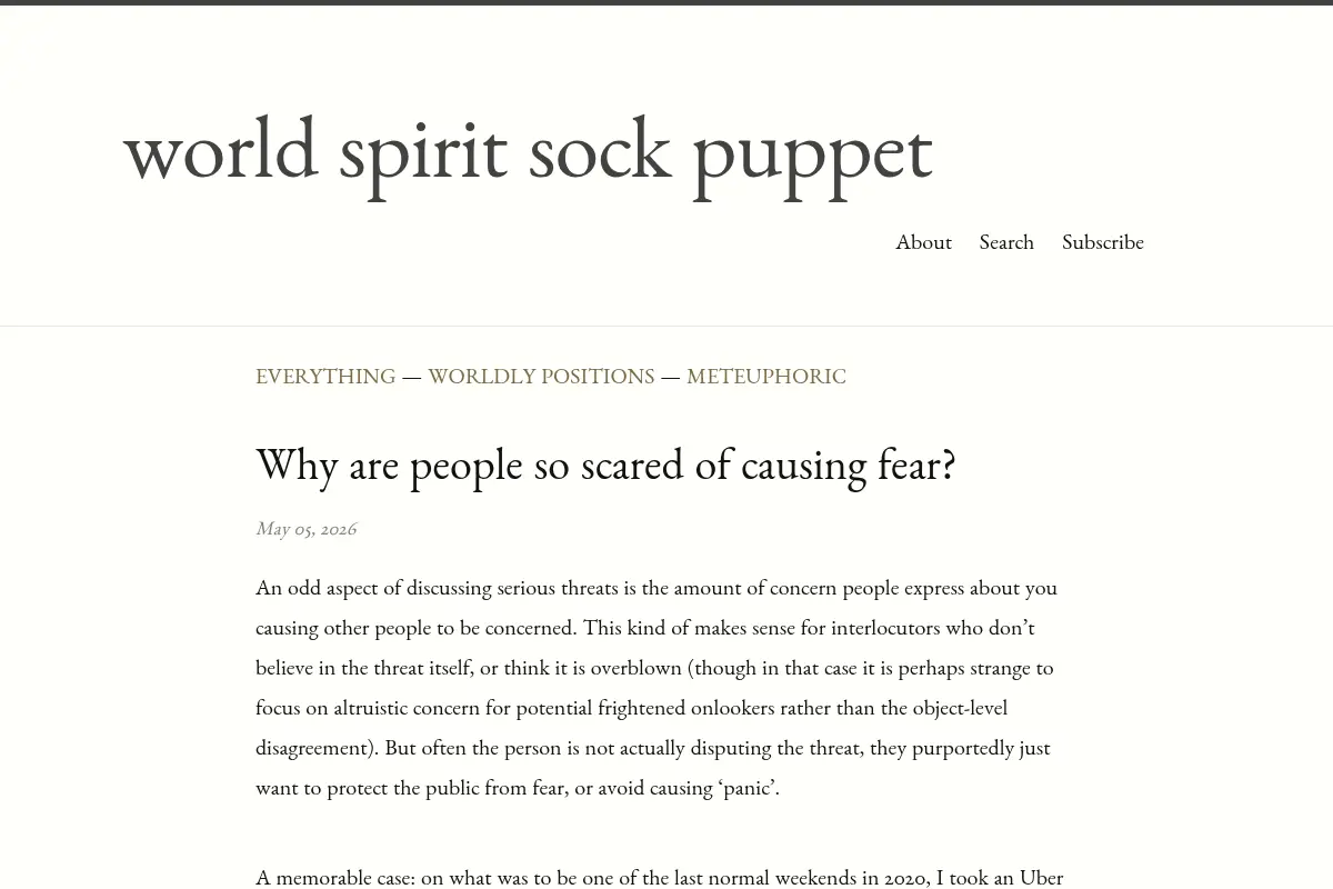 World Spirit Sock Puppet