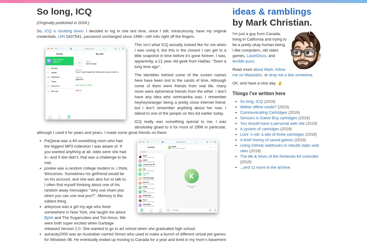 So long, ICQ - ideas & ramblings