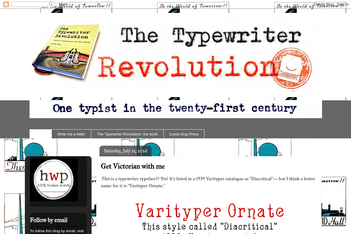The Typewriter Revolution blog