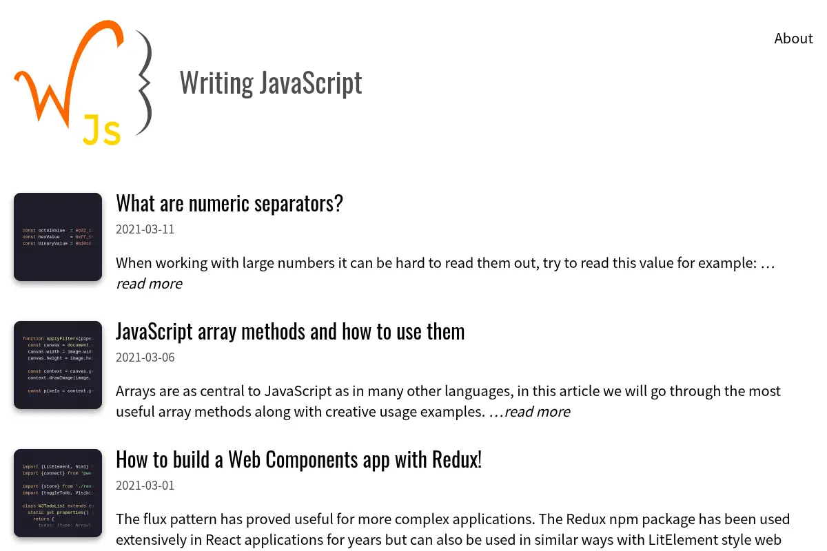 Writing JavaScript