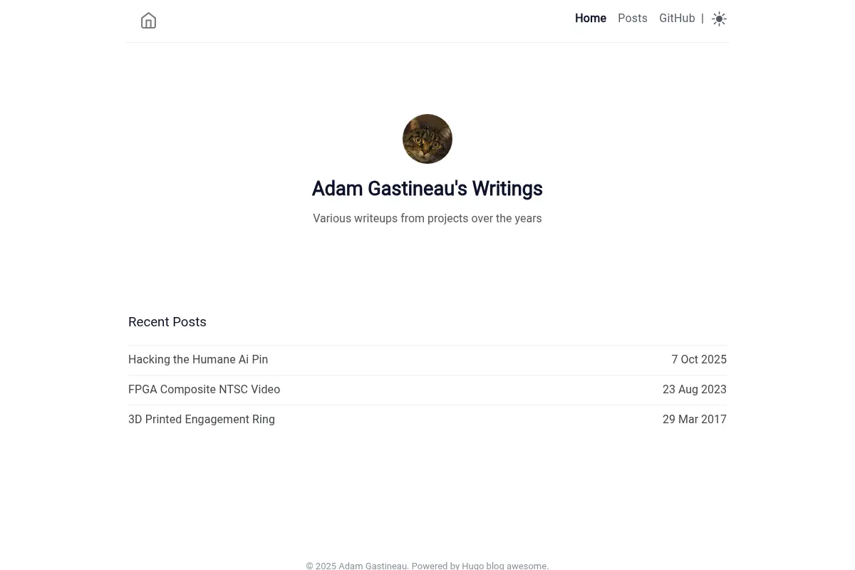 Adam Gastineau's Writings