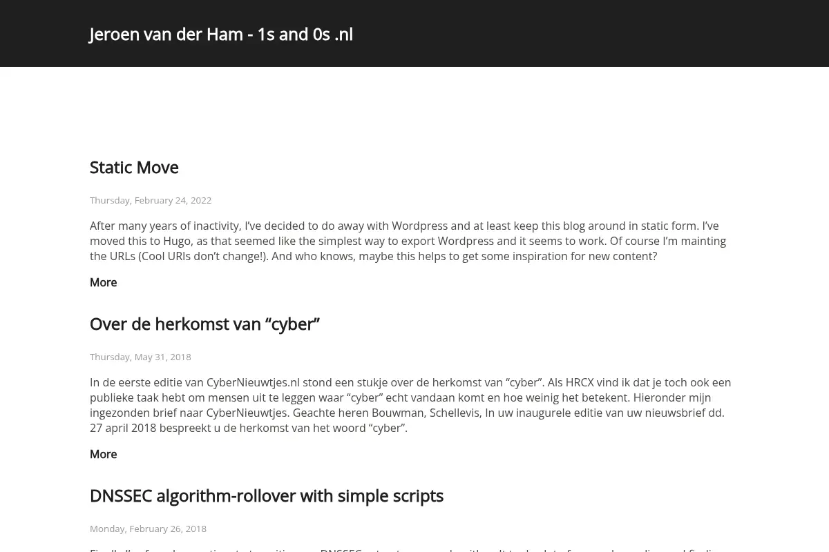 Jeroen van der Ham - 1s and 0s .nl