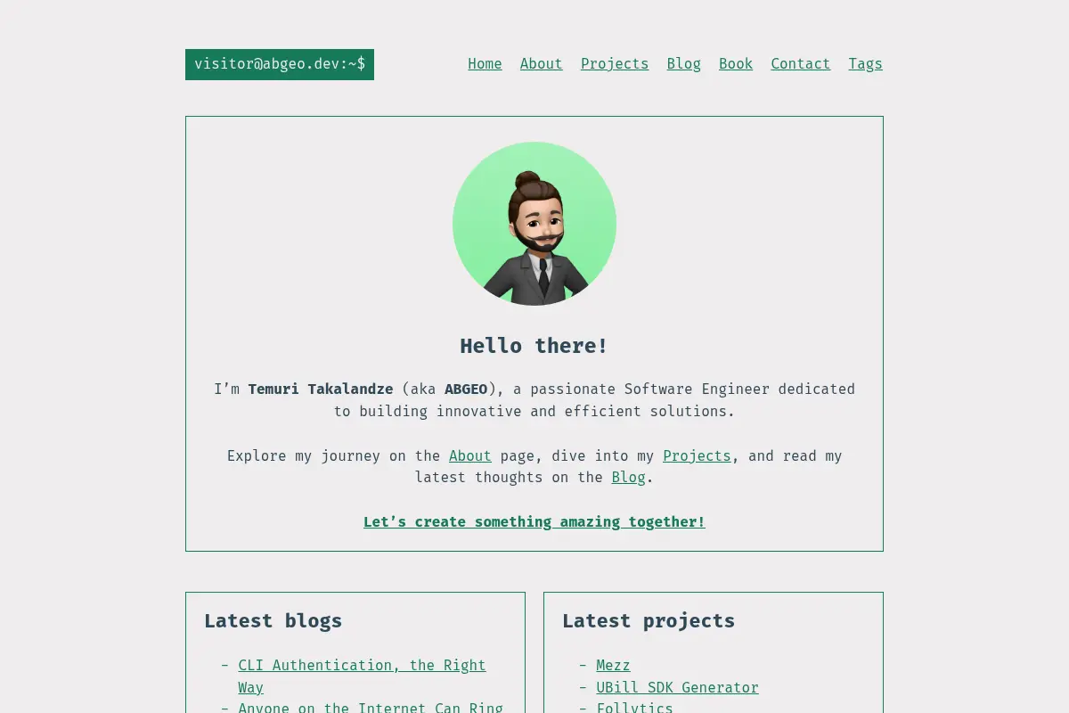 ABGEO's Personal website