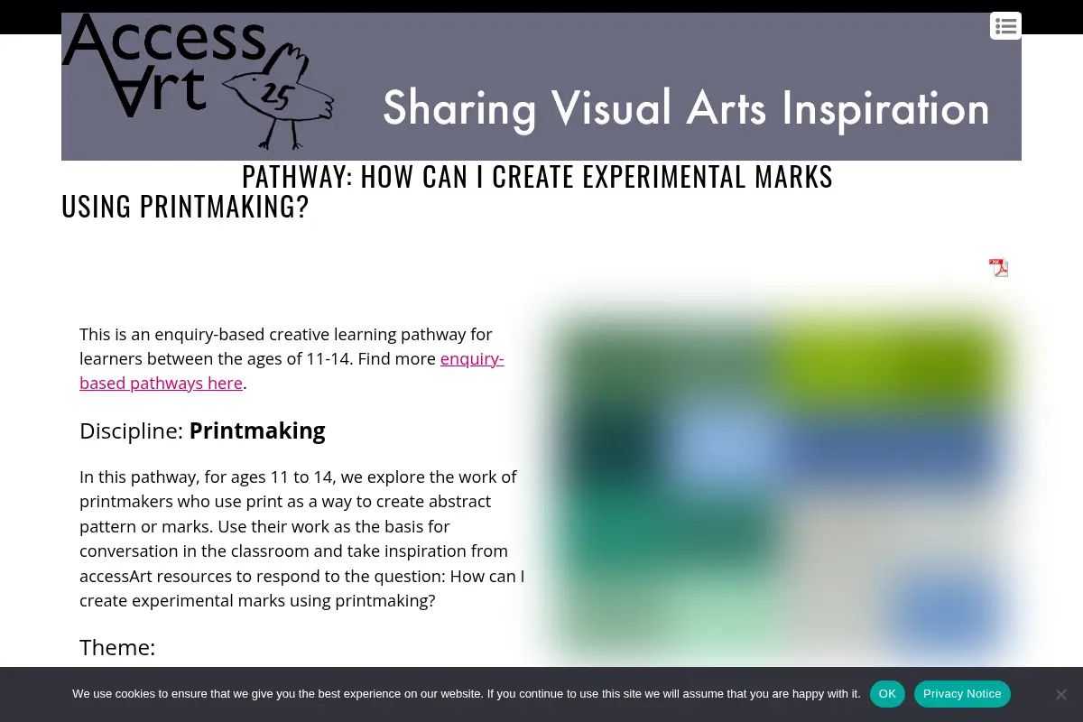 Pathway: How Can I Create Experimental Marks Using Printmaking?