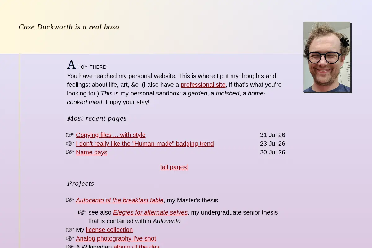 Case Duckworth's web site