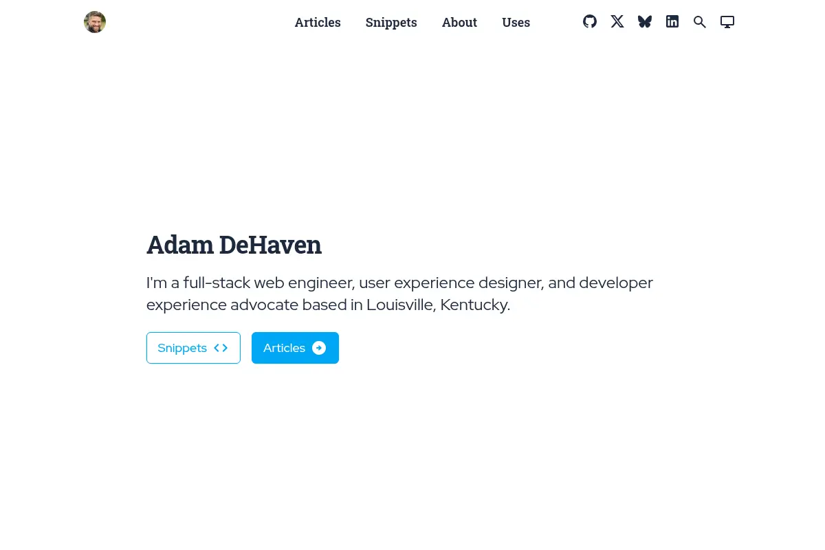 Adam DeHaven - Full-Stack Developer & UX Designer