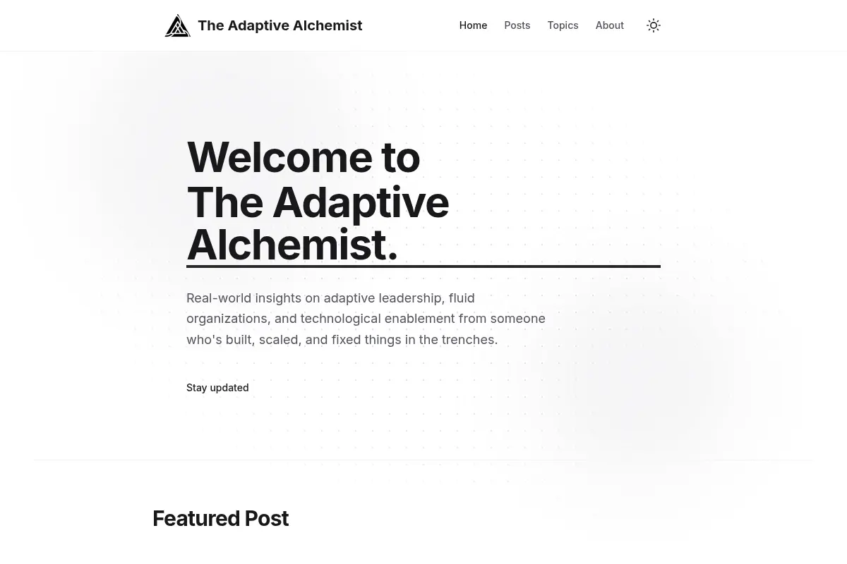 The Adaptive Alchemist