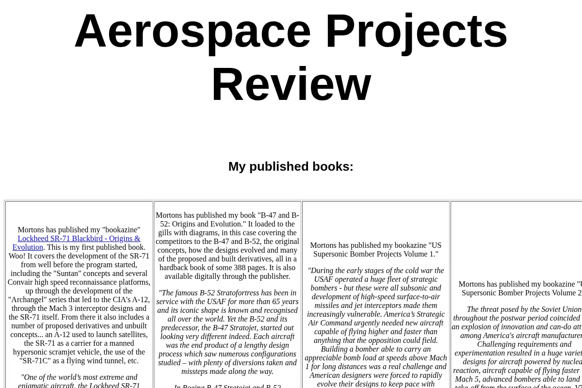 Aerospace Projects Review