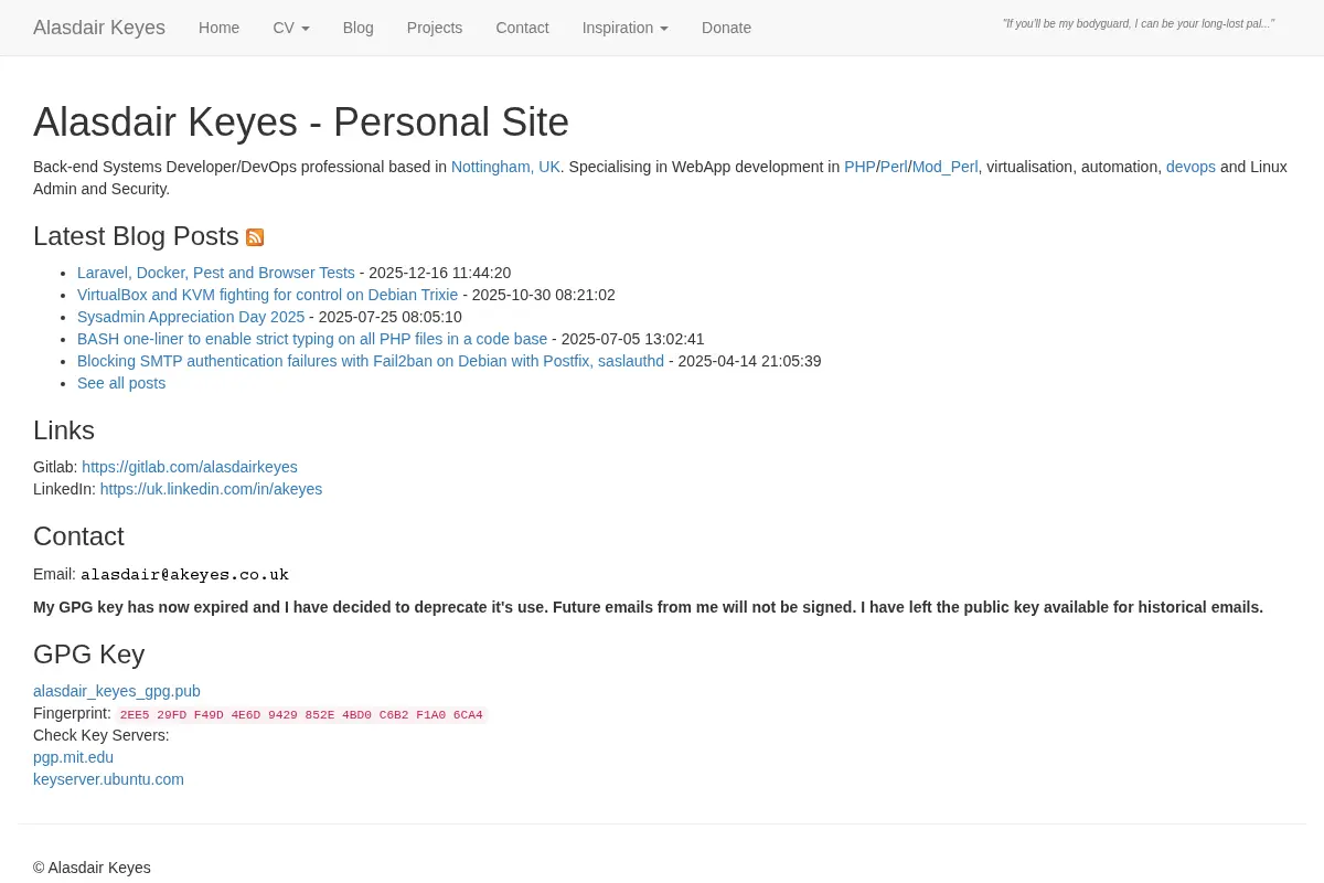Alasdair Keyes - Personal Site