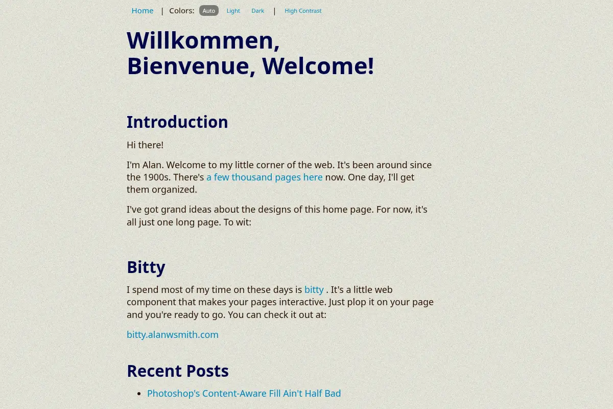 alan's home page