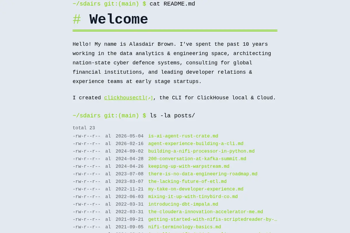 Al Brown - data, developer experience & startups