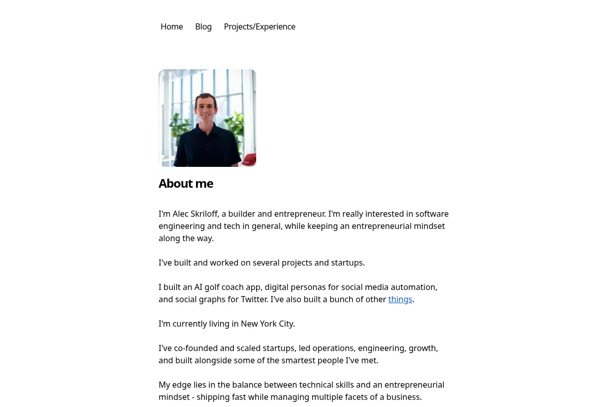 Alec Skriloff's Portfolio