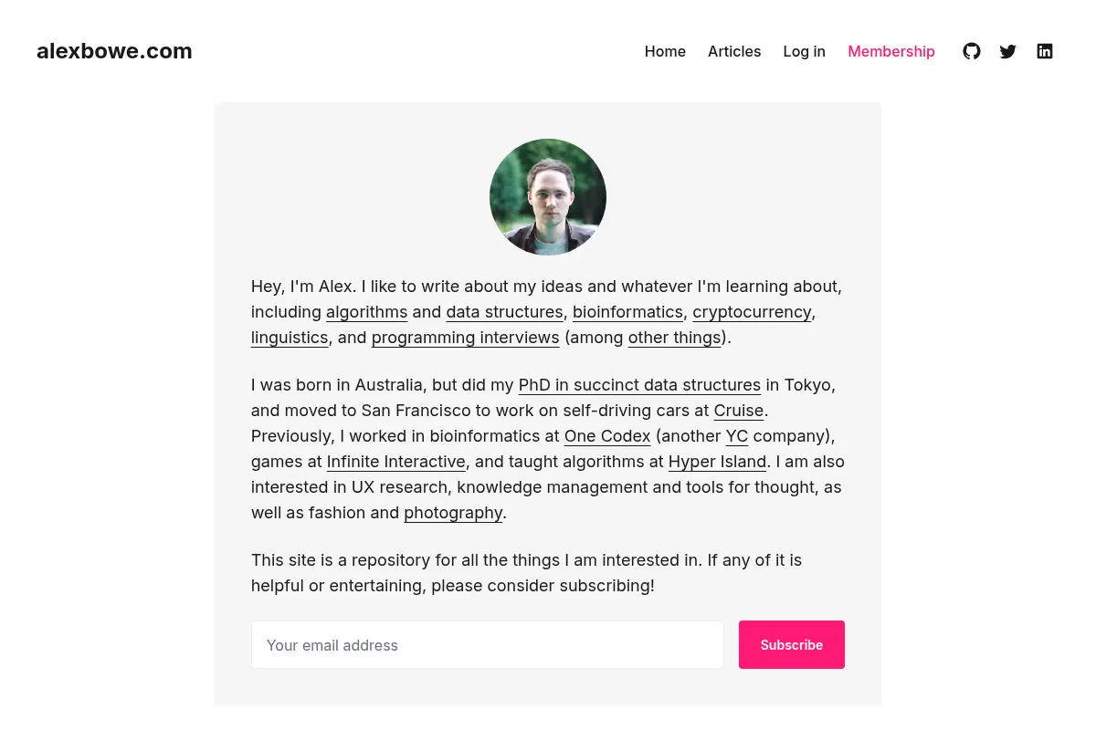 Alex Bowe's Blog