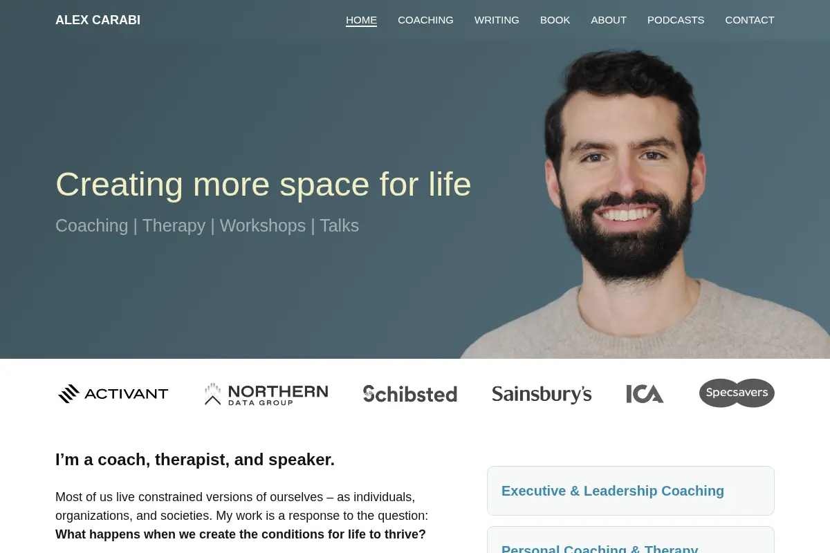 Alex Carabi — Leadership & Personal Coach