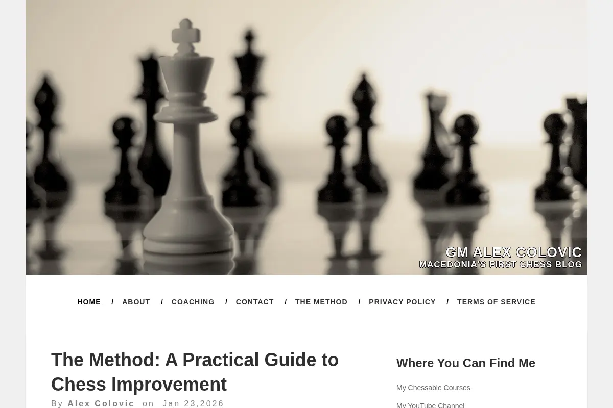GM Alex Colovic – Macedonia's First Chess Blog