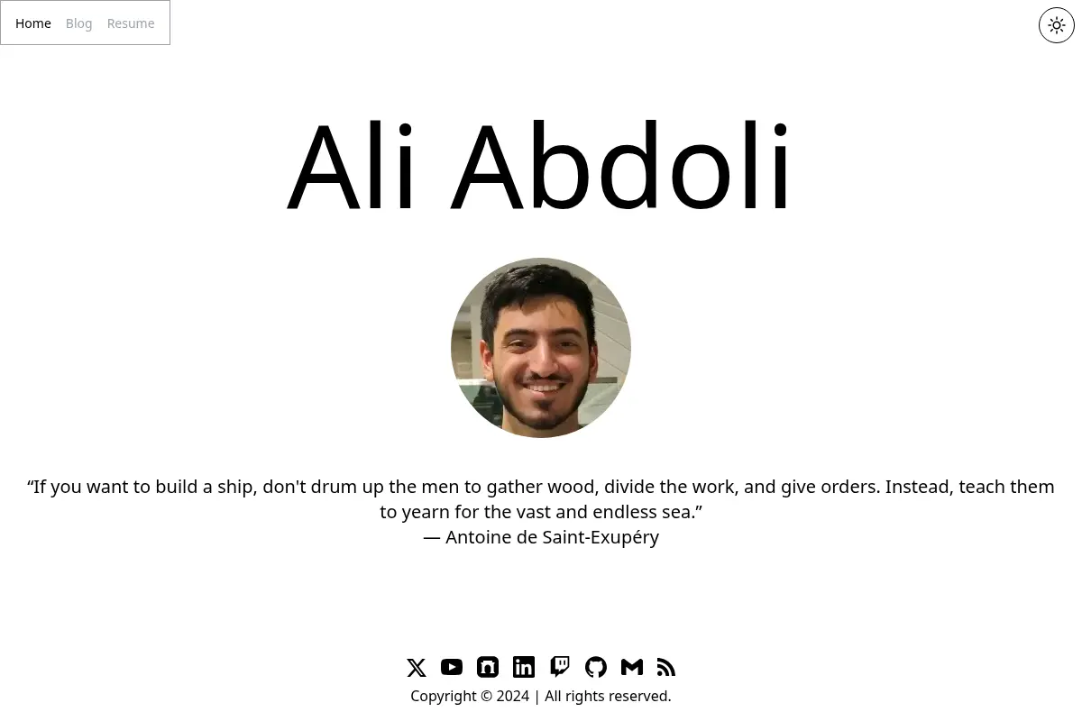 Ali Abdoli's Website