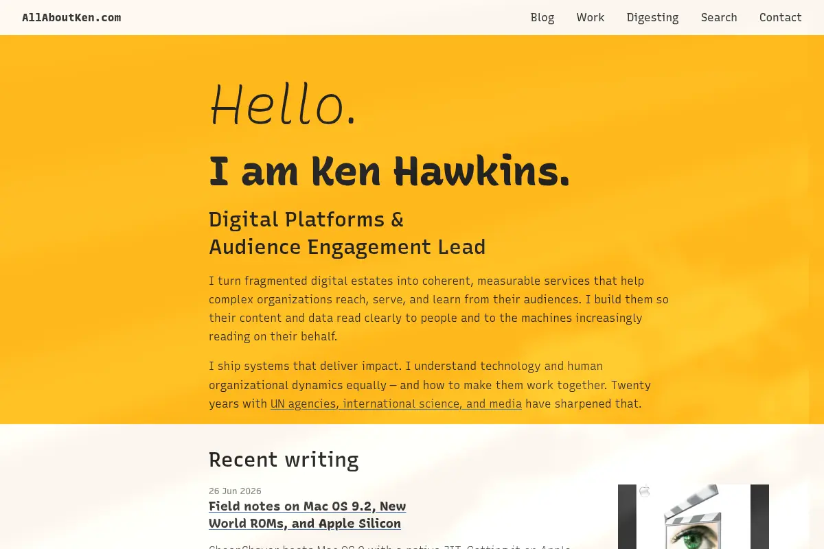 All about Ken Hawkins