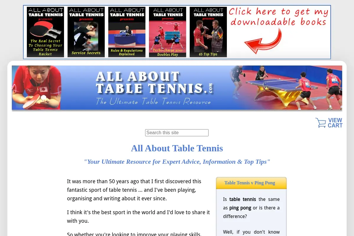 All About Table Tennis