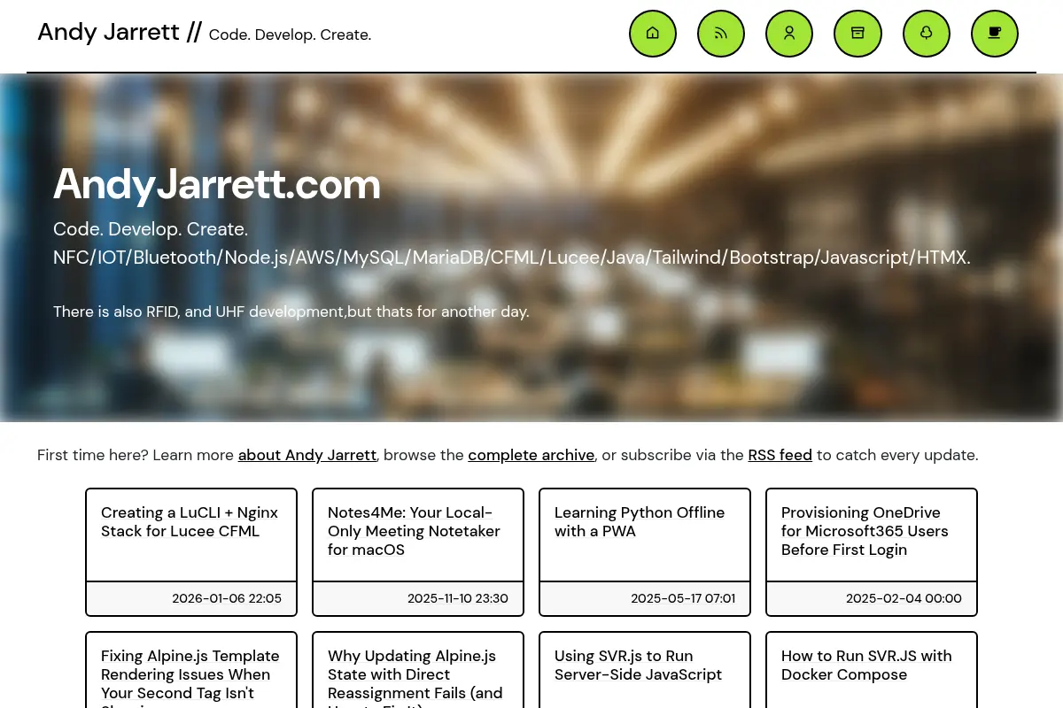 Andy Jarrett - Web Development, DevOps & Cloud Infrastructure Blog