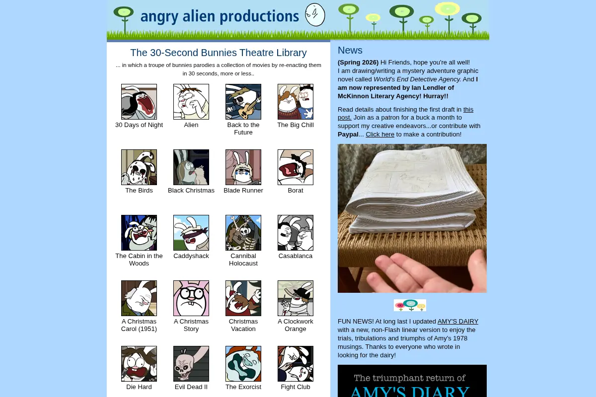 Angry Alien Productions: 30-Second Bunnies Theatre and other cartoons.