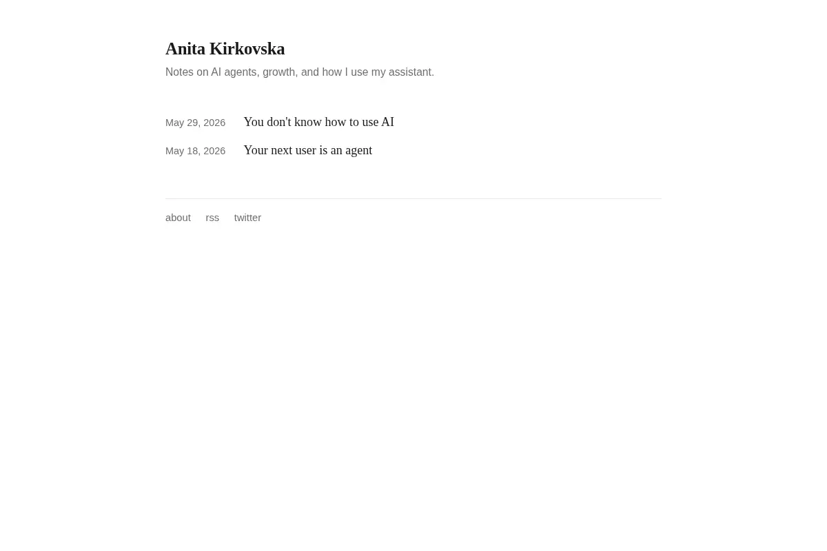 Anita Kirkovska | AI agents & growth