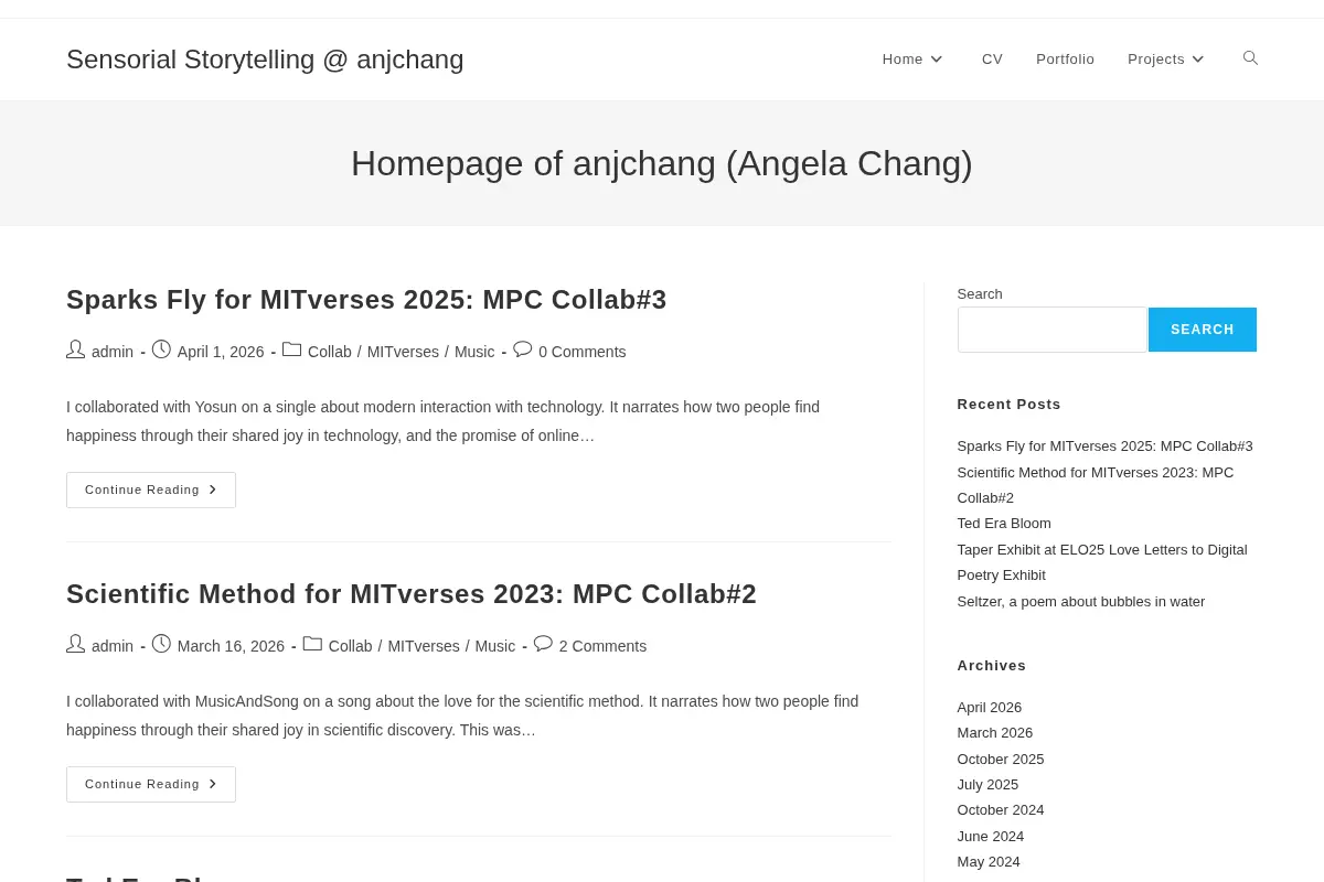 anjchang – Sensorial Storytelling