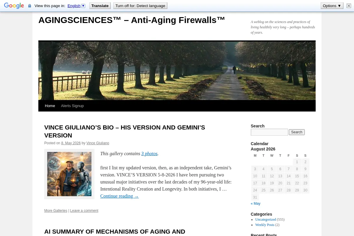 AgingSciences - Anti-Aging Firewalls