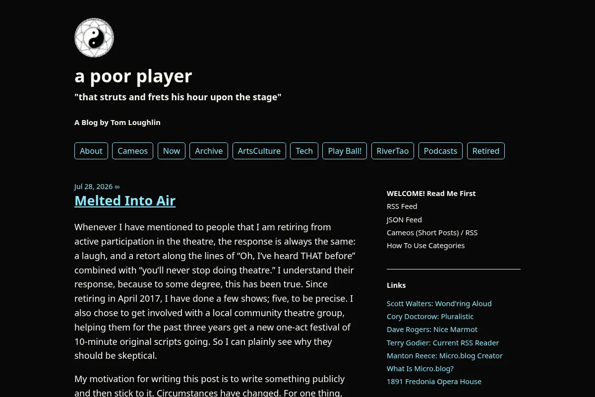 a poor player