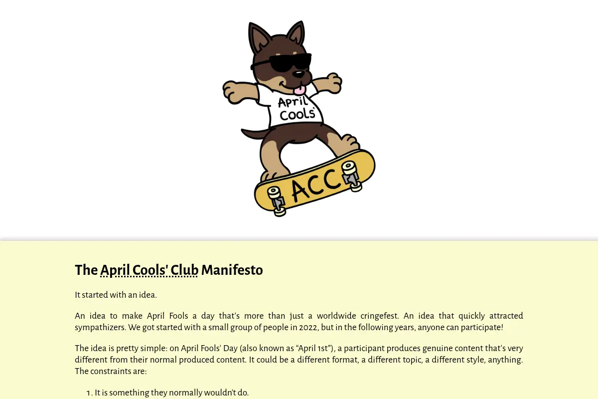 April Cools' Club
