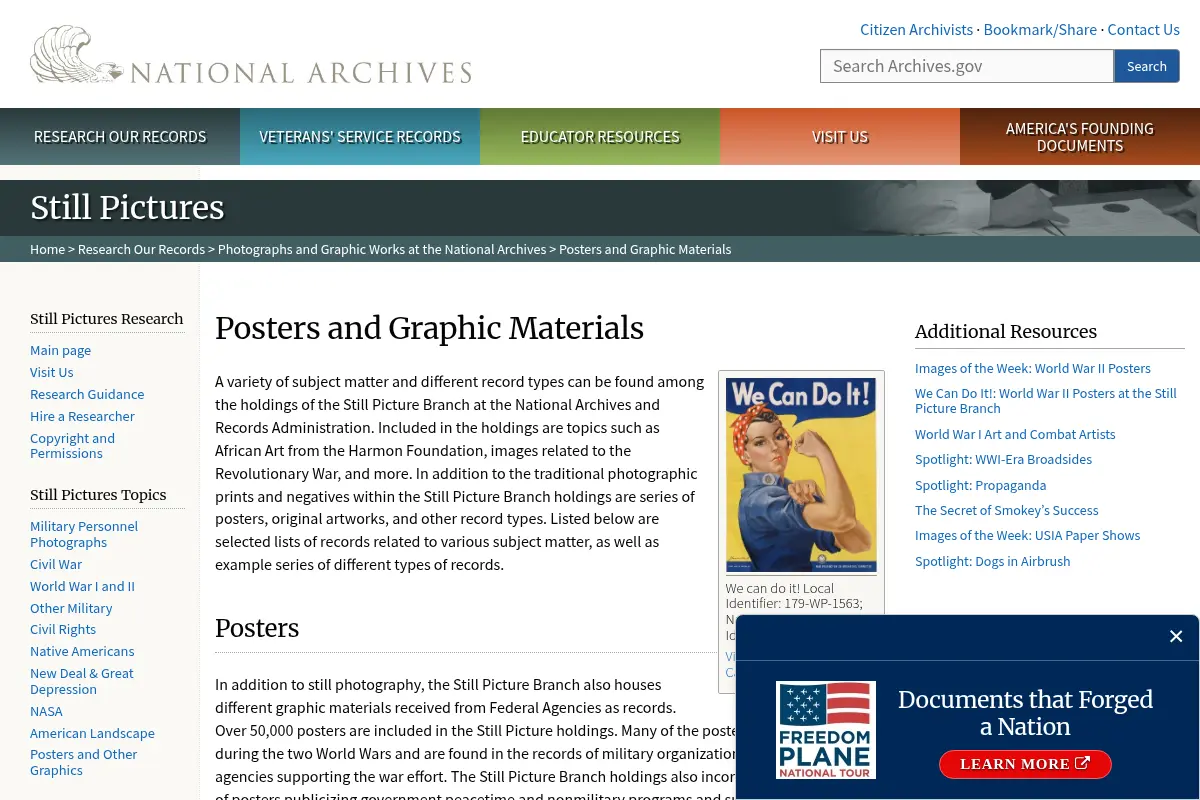 Posters and Graphic Materials | National Archives