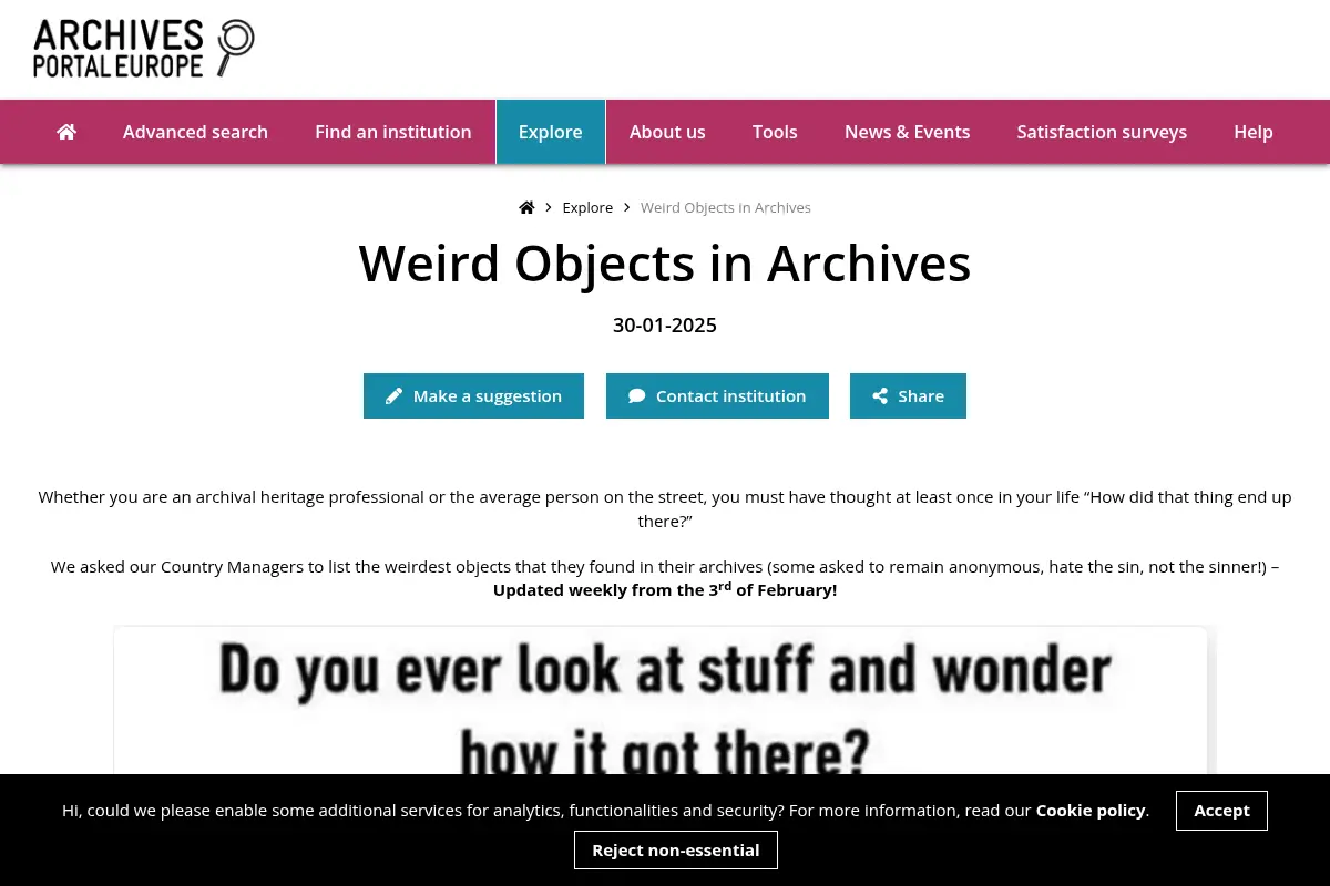 Weird Objects in Archives
