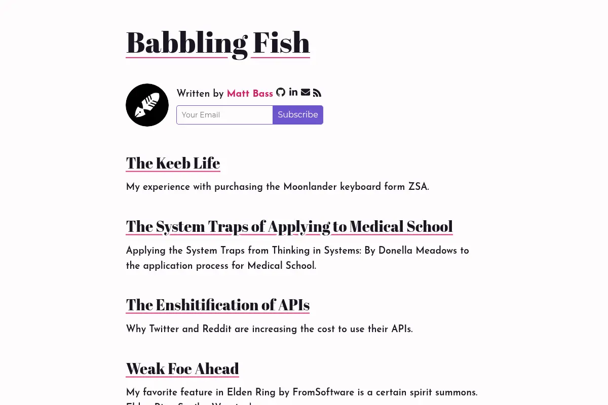 Babbling Fish