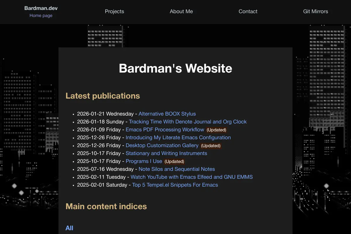 bardman's website