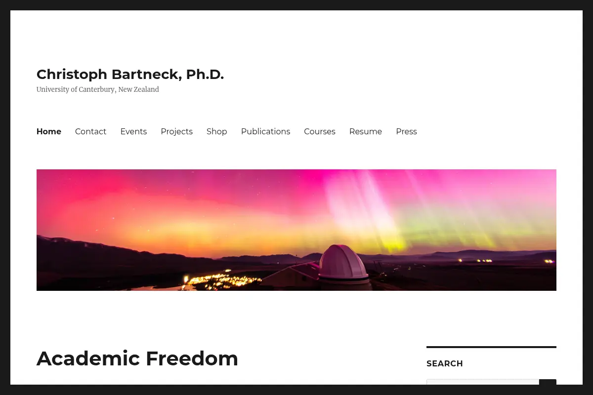 Christoph Bartneck, Ph.D. - University of Canterbury, New Zealand