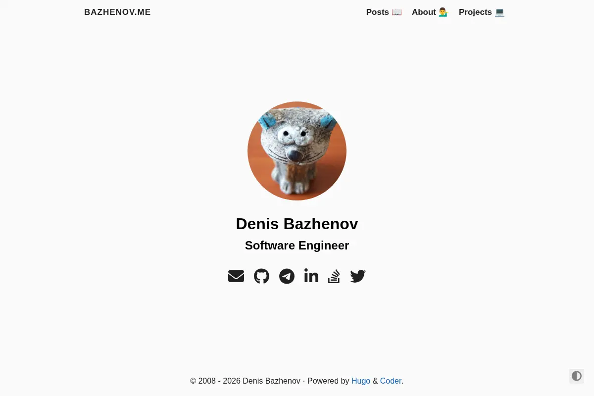 Denis Bazhenov's Personal Website