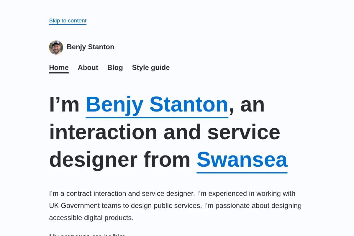 Benjy Stanton – Interaction and service designer
