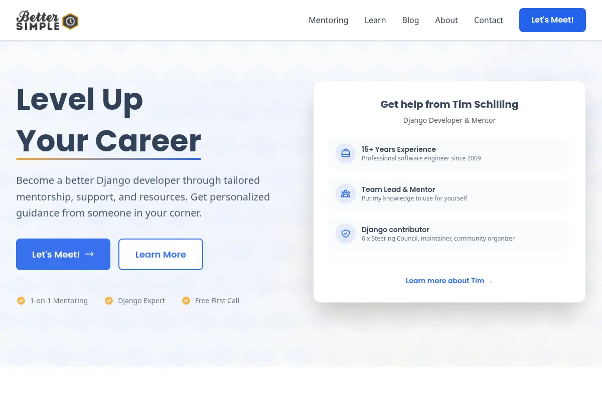Better Simple - Software Engineering Mentoring