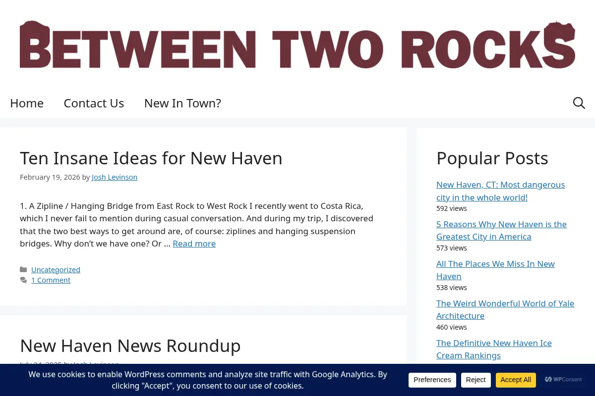 Between Two Rocks – A blog about New Haven