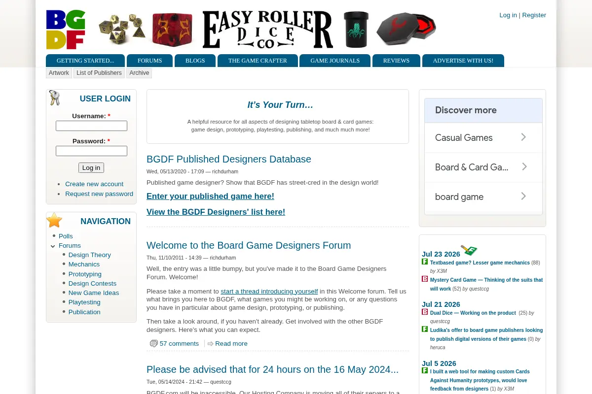 Board Game Designers Forum
