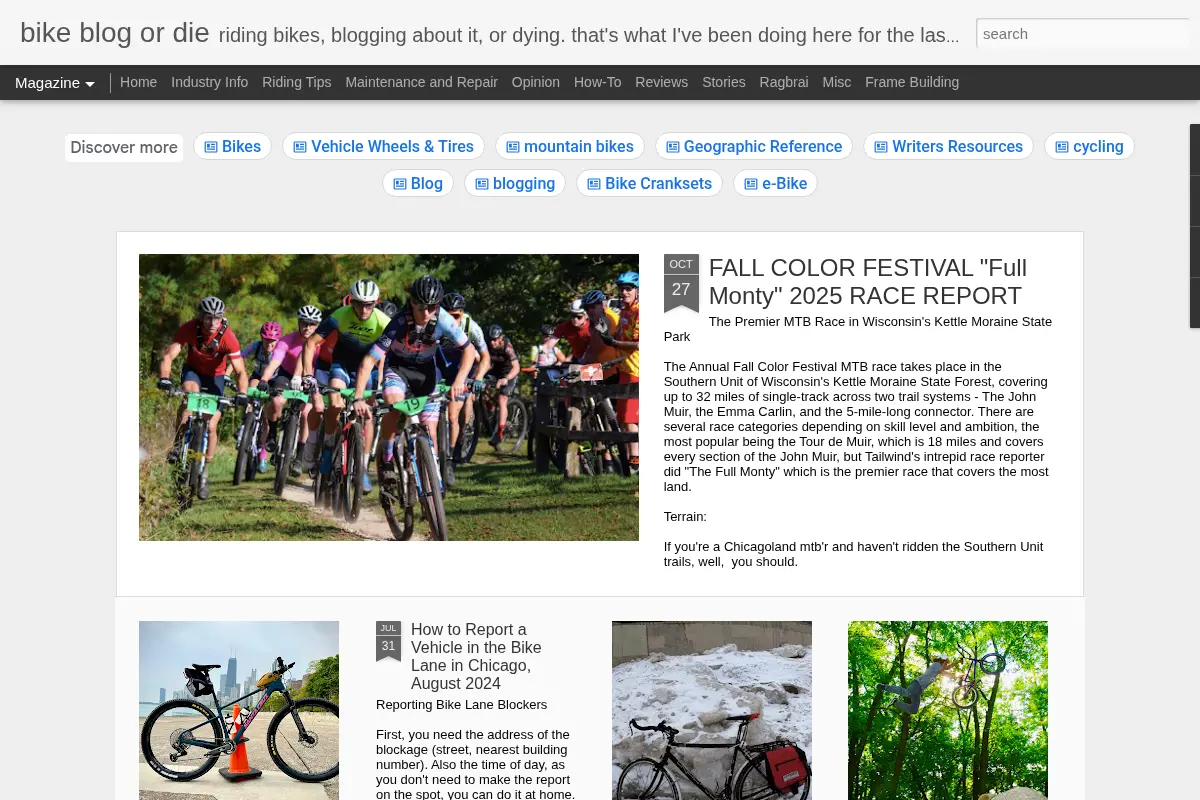bike blog or die