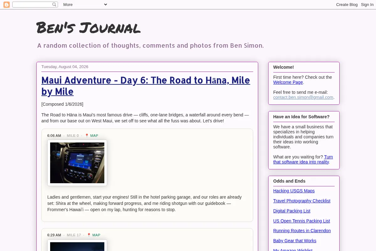 Ben's Journal