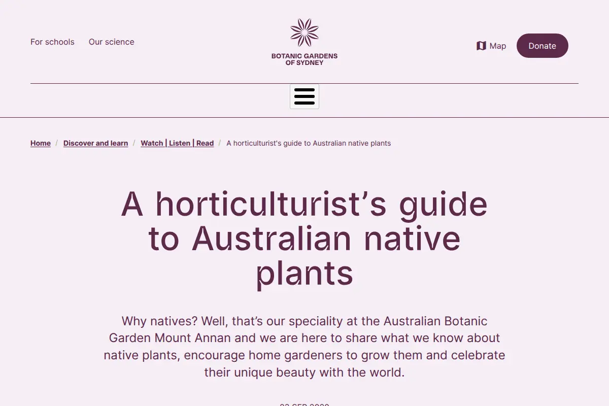 A horticulturist's guide to Australian native plants