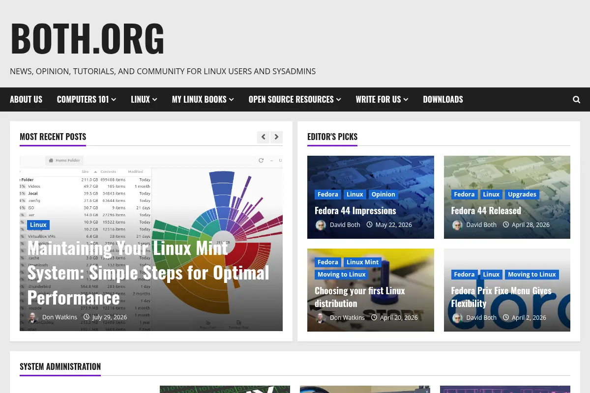 Both.org – News, Opinion, Tutorials, and Community for Linux Users and SysAdmins